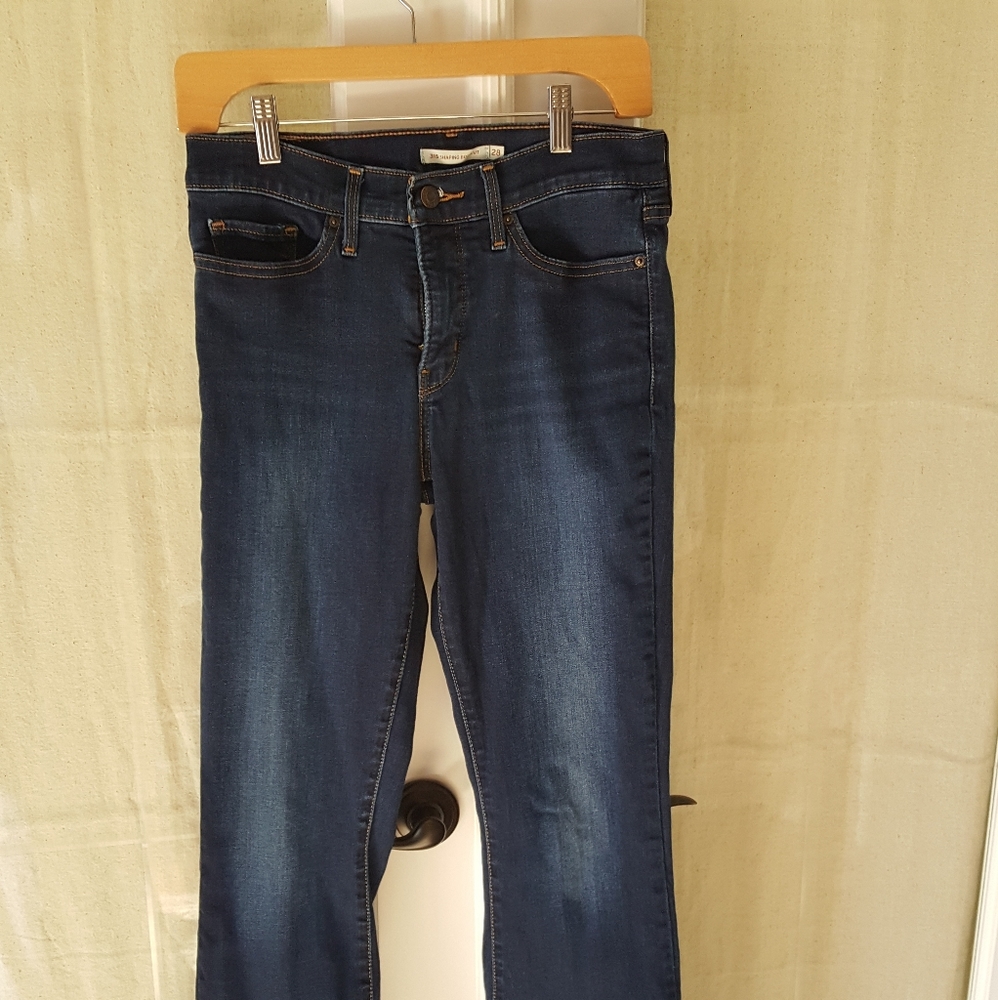 Dark wash boot cut jeans